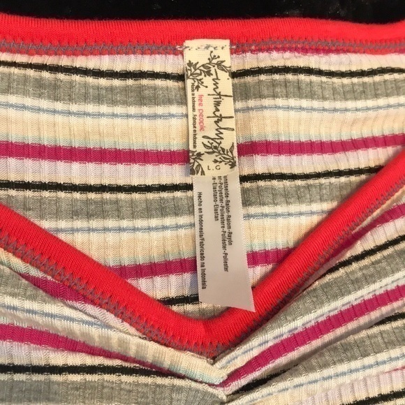 Free People Put a Stripe on It Thong Bodysuit. S, L - Picture 5 of 8